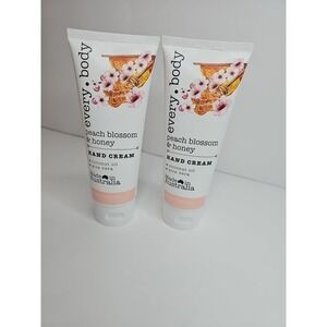 2 EVERY BODY CARE PEACH BLOSSOM&HONEY HAND CREAM COCONUT OIL  ALOE VERA 6.81FLOZ